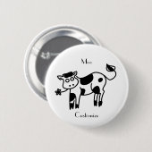 Moo Koe Thunder_Cove Ronde Button 5,7 Cm (Voorkant /achterkant)