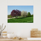 Moo landschap met bomen poster (Keuken)