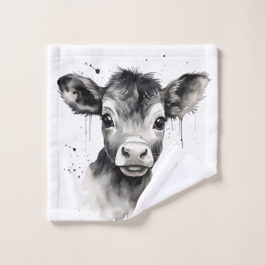 "Moo-Ments of Cleanliness" Handdoekset - Boerderij Bad Handdoek (Wasdoekje)