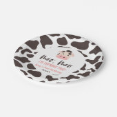 Moo Moo Ik draai twee Koe 2e verjaardagsfeestje Papieren Bordje (Gekanteld)