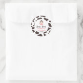 Moo Moo Ik draai twee Koe 2e verjaardagsfeestje Ronde Sticker (Tas)