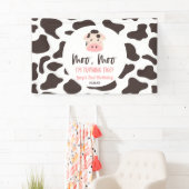 Moo Moo Ik draai twee Koe 2e verjaardagsfeestje Spandoek (Insitu)
