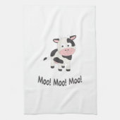 Moo Moo Moo Cute Cartoon Cow Theedoek (Verticaal)