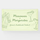 Moo Moos & Margaritas Groen Uitstapje Voor Vrijgez Spandoek (Horizontaal)