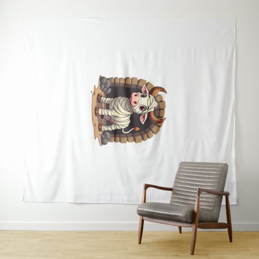 Moo-mummy keert terug wandkleed (In Situ (horizontaal))