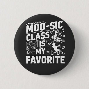 Moo-musicales is mijn favoriete grappige Moo Koe s Ronde Button 5,7 Cm