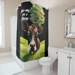 Moo-ning voor bloedbad douchegordijn