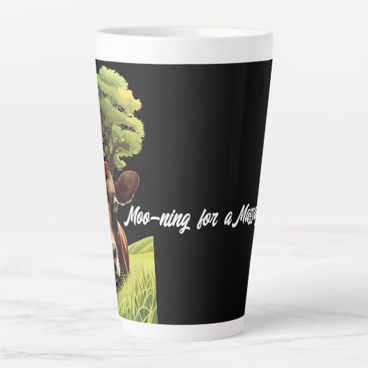 Moo-ning voor bloedbad latte mok (Voorkant)
