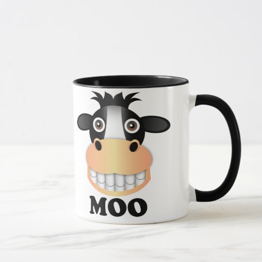 Moo - Noir 11 oz Ringer Mug  (Droite)