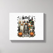 Moo of Boo Halloween Koe Canvas Afdruk (Voorkant)