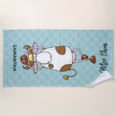 Moo Ohm Koe Strandlaken (Voorkant)