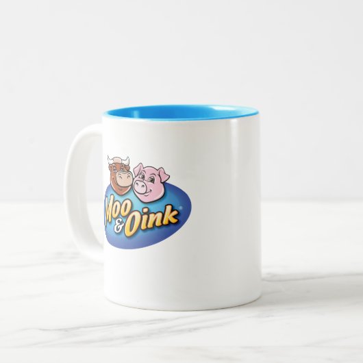 Moo & Oink Coffee-Mok Tweekleurige Koffiemok (Voorkant links)