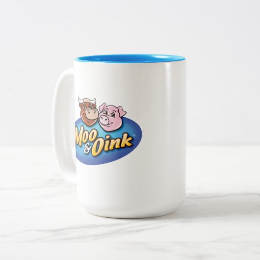 Moo & Oink Coffee-Mok Tweekleurige Koffiemok (Voorkant links)