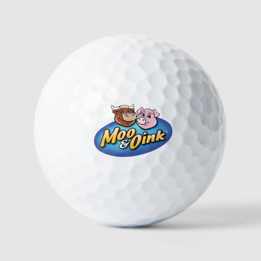 Moo & Oink Golf Balls Golfballen (Voorkant)
