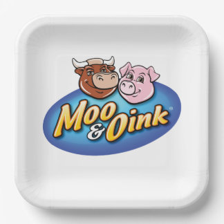 Moo & Oink Papier Borden Papieren Bordje