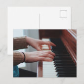 Moo ontwerp van een piano briefkaart (Voorkant / Achterkant)