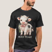 Moo-Ouais Funny Baby Cow T-shirt (Devant)