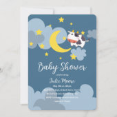 Moo Over the Moon Baby shower Invitation (Devant)