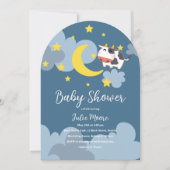 Moo Over the Moon Baby shower Invitation (Devant)