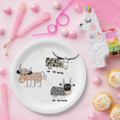 Moo Papieren Bordje (Feest)