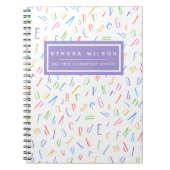 Moo patroon met alfabet - voor kinderen of leerkra notitieboek (Voorkant)