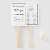 Moo Programma voor de Bruiloft Handwaaier (Voorkant en achterkant)