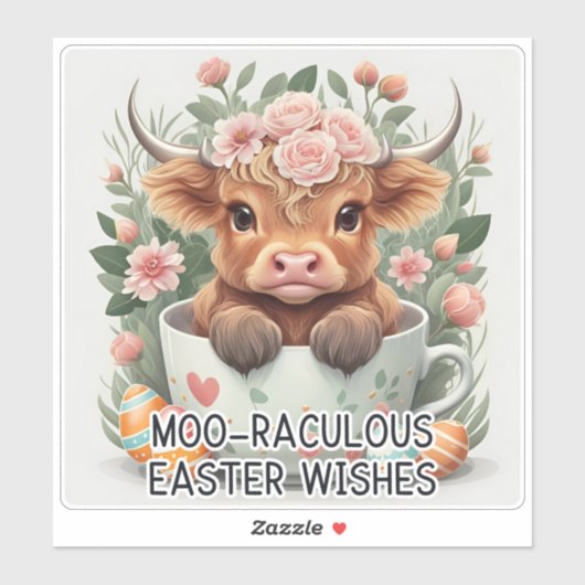 Moo-raculous Paaswensen - Pasen Sticker (Vel)