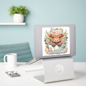 Moo-raculous Paaswensen - Pasen Sticker (Laptop op bureau)