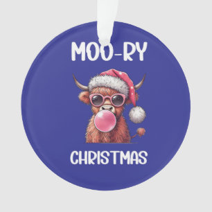 Moo-ry Christmas Scottish Higland Cow