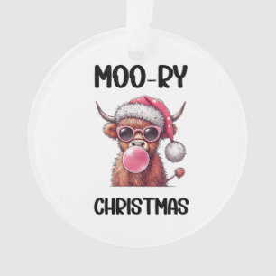 Moo-ry Christmas Scottish Higland Cow