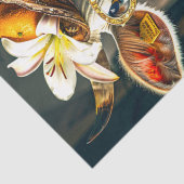  Moo-schitterende Marigold Koe Decoupage Tissuepapier (Detail)