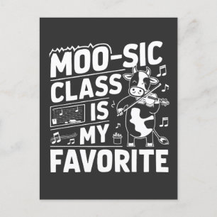 Moo-sic Class is mijn favoriete Funny Moo Koe Scho Briefkaart