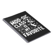 Moo-sic Class is mijn favoriete Funny Moo Koe Scho Notitieboek (Rechterzijde)