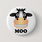 Moo - standaard, 2¼-inch ronde Button  (Voorkant)