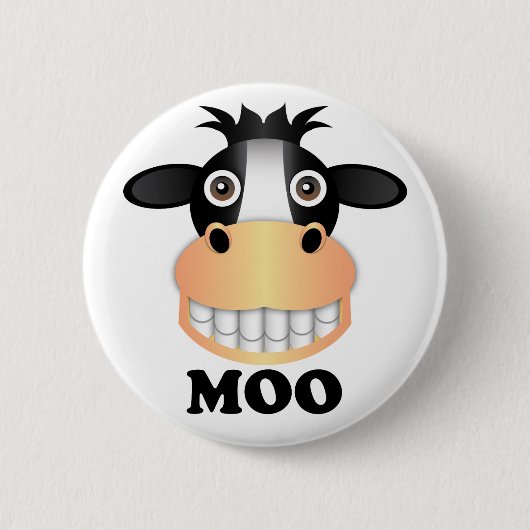 Moo - standaard, 2¼-inch ronde Button  (Voorkant)