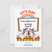 Moo-tastic Boerderij Playdate Invitation Kaart (Voorkant)