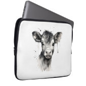 🔌💻 "Moo-Tech" Koe Print Electronics Bag 💻 Laptop Sleeve (Voorkant Rechts)