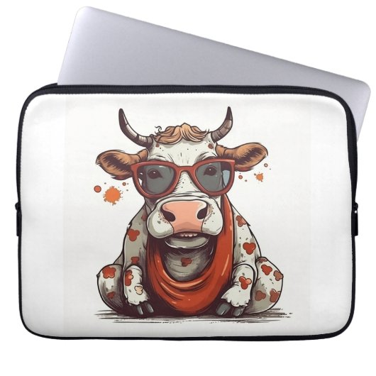 🔌 💻 "Moo-Tech" Vache Imprimer sac électronique � (Devant)