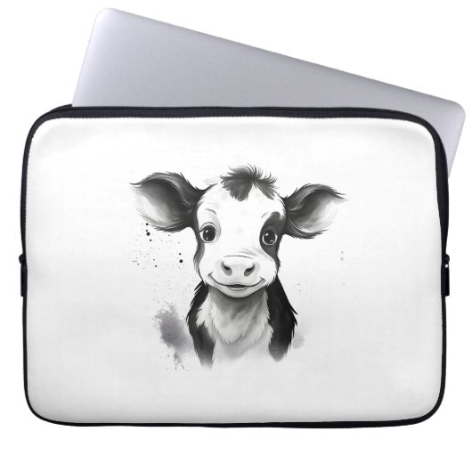 🔌 💻 "Moo-Tech" Vache Imprimer sac électronique � (Devant)