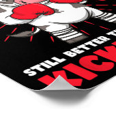 Moo Thai Better Than Kickboxing Design  Poster (Hoek)