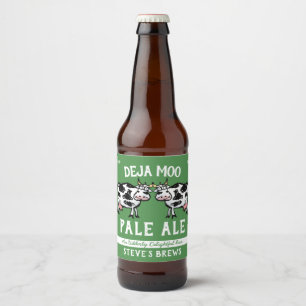Moo van Deja Grappige Koe Bier Etiket