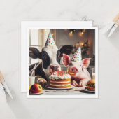 Moo - ve over ! Fête de la vache, invitation d'ann (Devant/Arrière en situation)