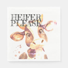 Moo-ve over saaie servetten: Heifer alsjeblieft Servet