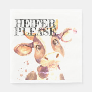 Moo-ve over saaie servetten: Heifer alsjeblieft Servet