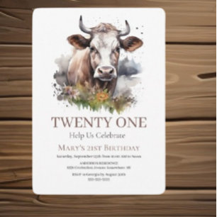 Moo-velous 21ste verjaardag kaart