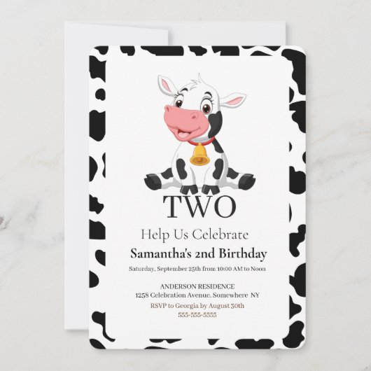 Moo-velous Birthday Celebration Kaart (Voorkant)