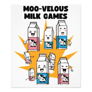 Moo-velous Milk Spelletjes Foto Afdruk