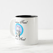 Moo-velous Nieuwe Tante Tshirts en Geschenken Tweekleurige Koffiemok (Voorkant links)