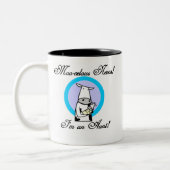Moo-velous Nieuwe Tante Tshirts en Geschenken Tweekleurige Koffiemok (Links)
