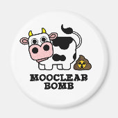 Mooclear Bomb Funny Koe Pun Magneet (Voorkant)
